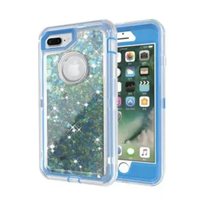 iPhone 8/7 Plus(5.5'') Transparent Floating Glitter Heavy Duty Case